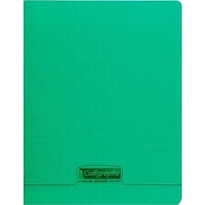 Cahier piqure – Couv Polypro 3/10ème – 24 x 32 – 90 g – Seyes- 48 pages – Vert