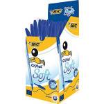 stylo bille BIC – Cristal ® Soft- pointe moyenne 1 mm – Bleu – Boite de 50