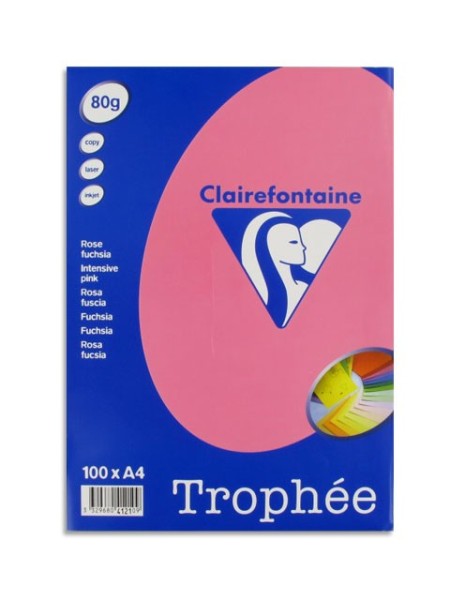 Ramette 100 feuilles papier A4 – TROPHEE 80 g – Fushia