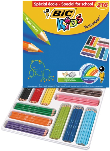 BIC Boîte de 12 feutres de coloriage KIDS VISACOLOR XL Pte large